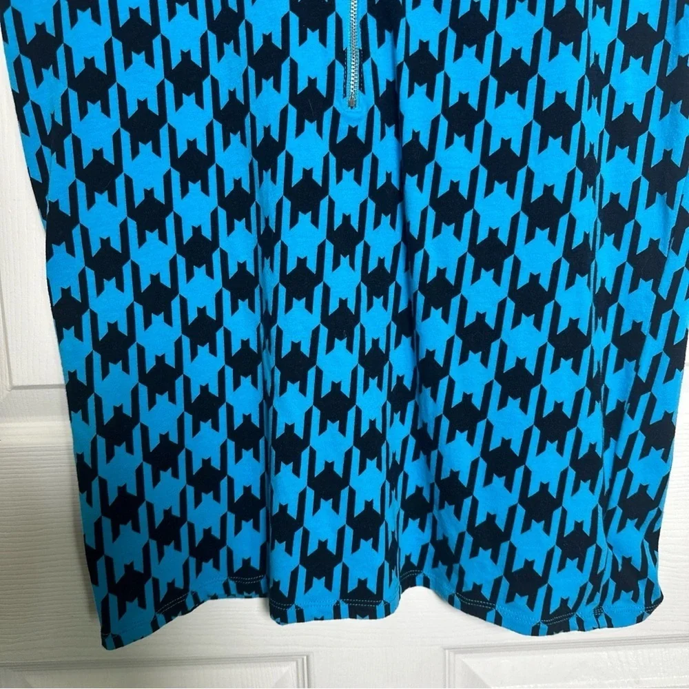 Michael Kors Graphic Sleeveless Blue and Black Blouse - Picture 9 of 13